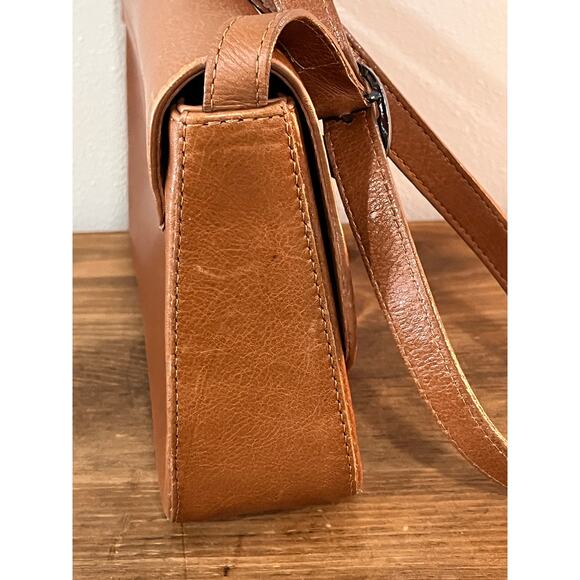 Eberle Genuine Leather Shoulder Bag Made in Brazil Vintage Y2K Minimalist Purse - Picture 9 of 16